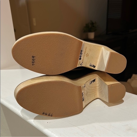 Antonio Melani Ollive Leather Side Zip Clog Ankle Boots size 10 M - Picture 7 of 9